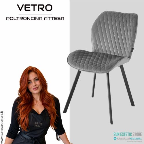 4Rico Vetro sedia poltroncina per reception sala attesa