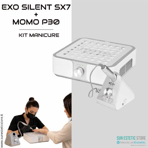 MOMO P30 aspiratore da 60W e fresa Exo Silent SX kit manicure