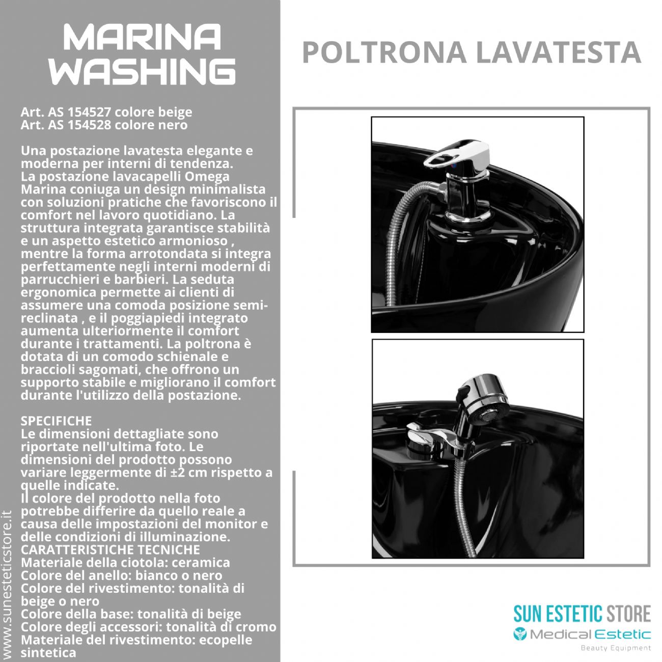 Marina Washing poltrona lavatesta professionale