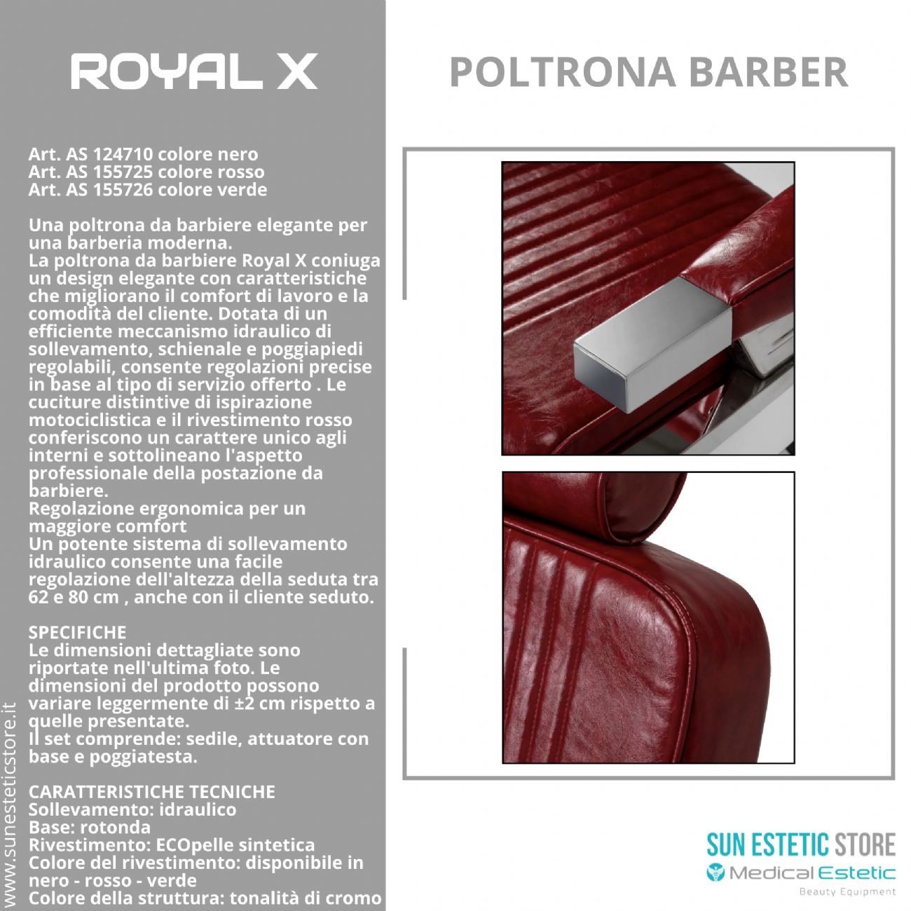 Royal x poltrona Barber shop vintage