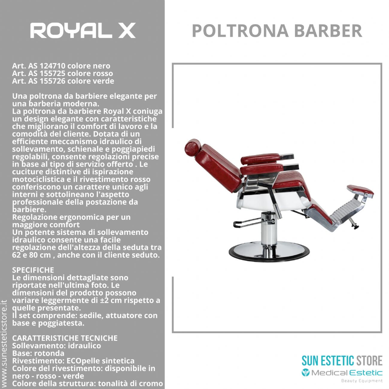 Royal x poltrona Barber shop vintage