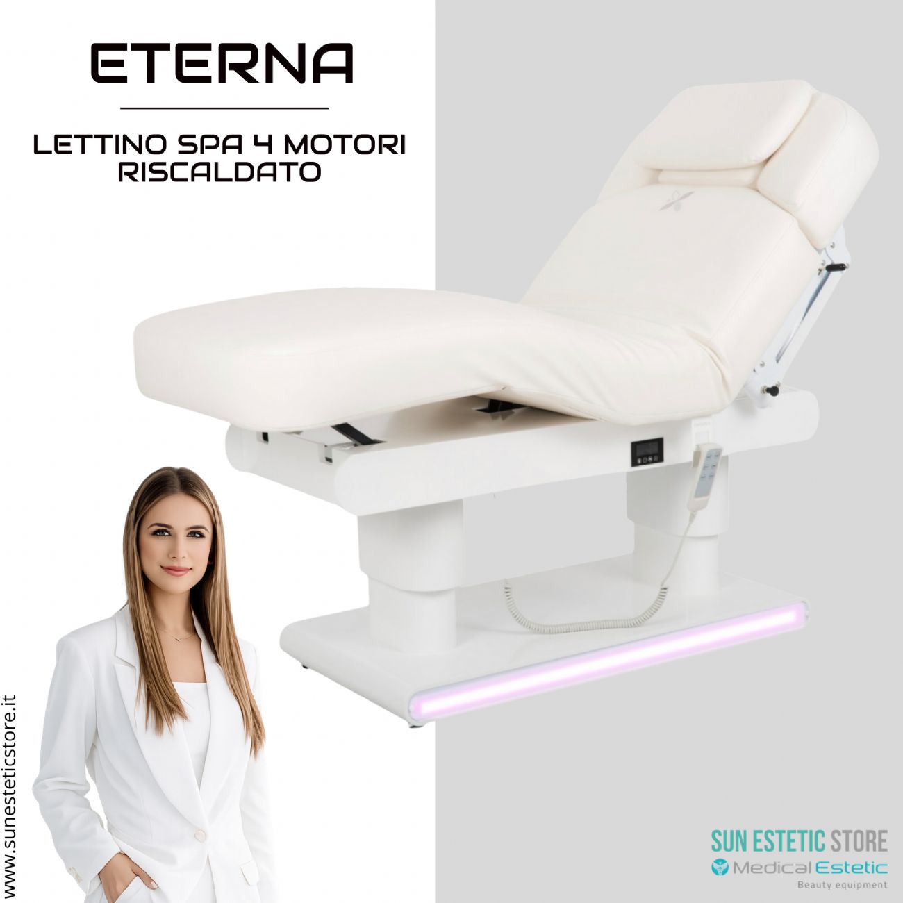 Eterna lettino Spa 4 motori riscaldato