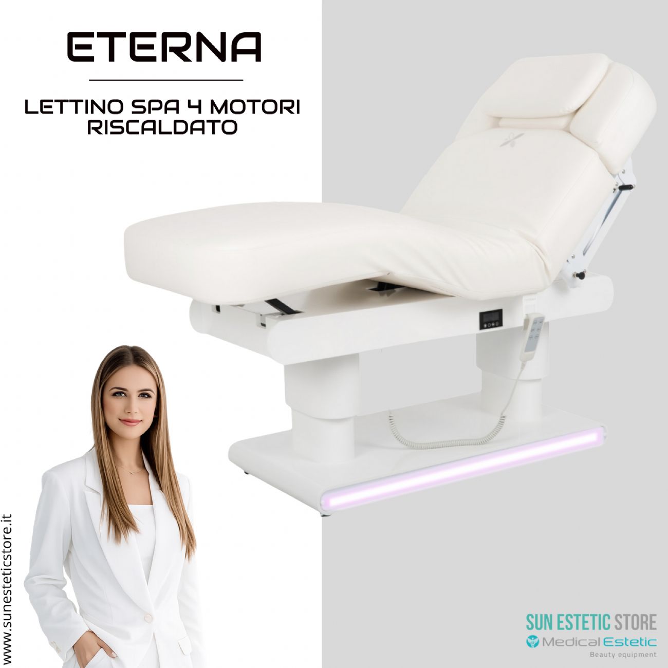 Eterna lettino Spa 4 motori riscaldato