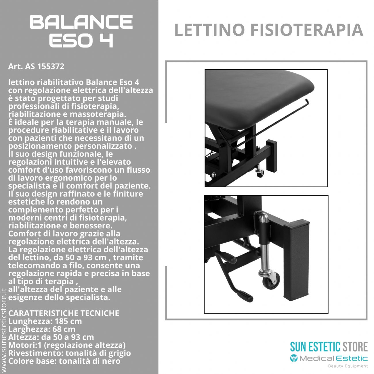 Balance Eso 4 lettino fisioterapia elettrico 1 motore