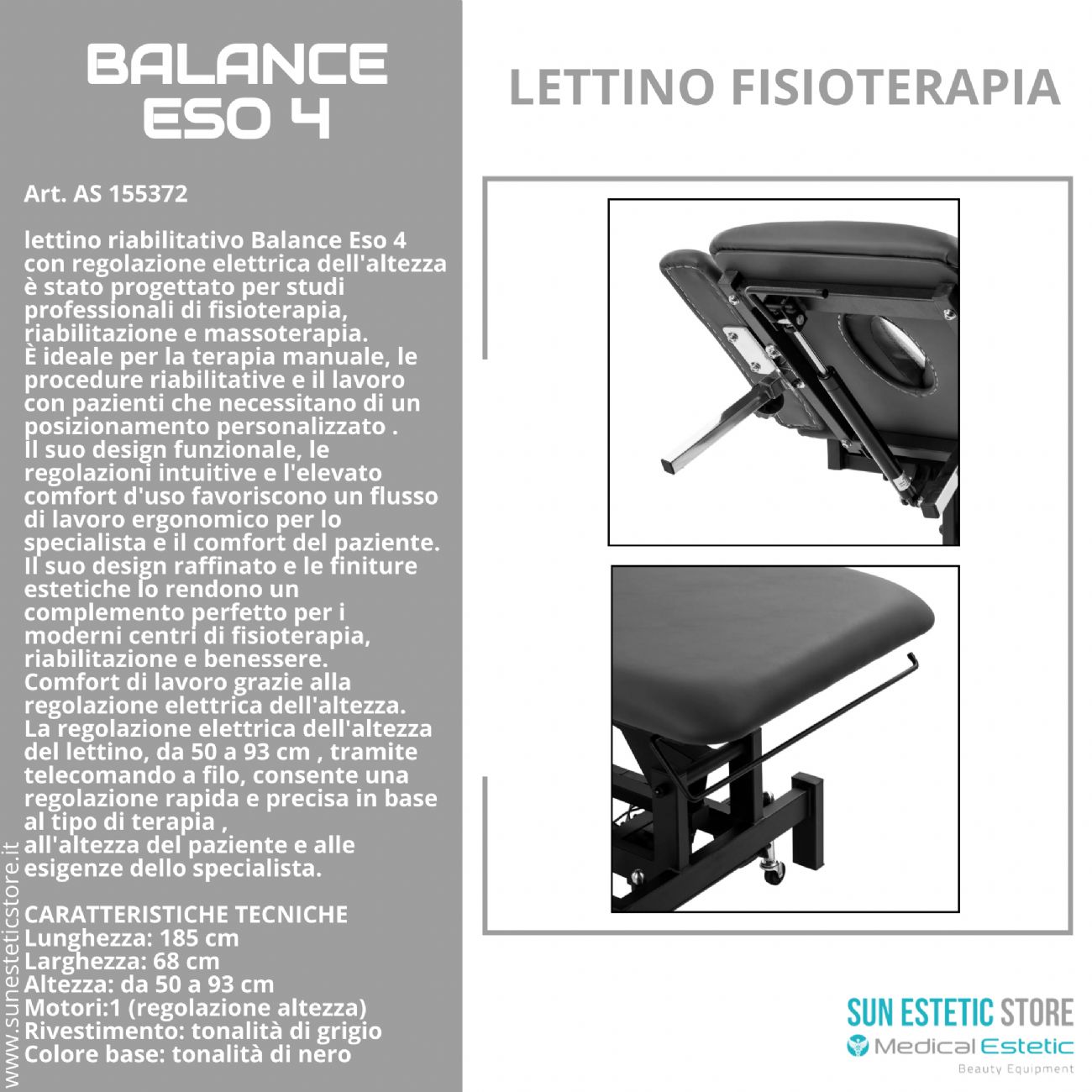 Balance Eso 4 lettino fisioterapia elettrico 1 motore