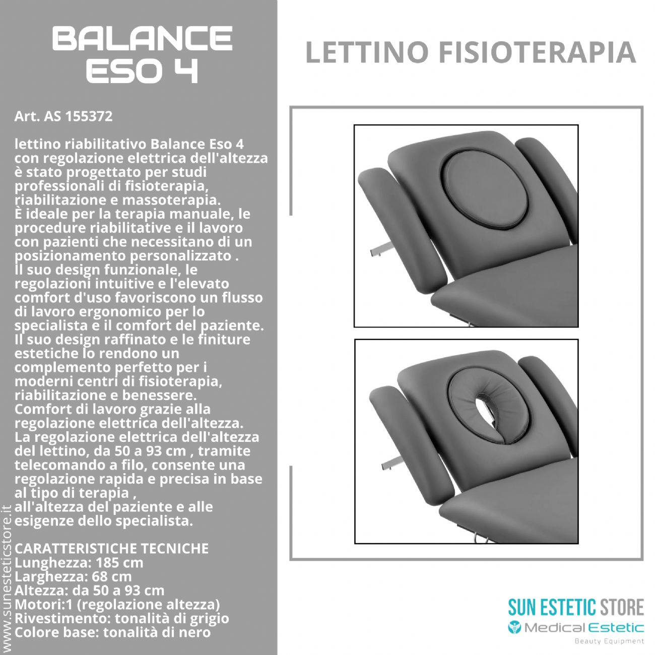 Balance Eso 4 lettino fisioterapia elettrico 1 motore