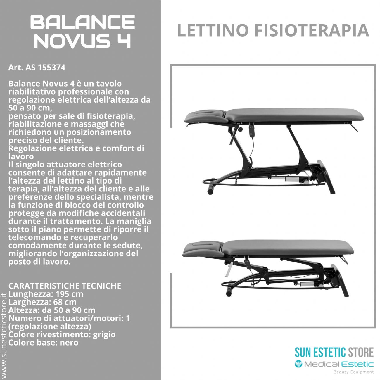 Balance Novus 4: Tavolo Riabilitativo Elettrico