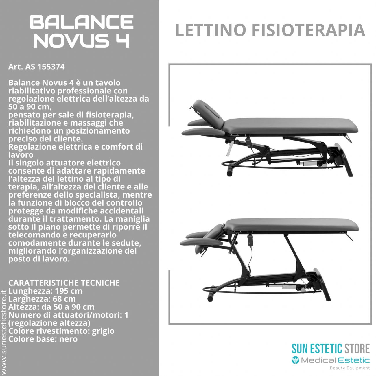 Balance Novus 4: Tavolo Riabilitativo Elettrico