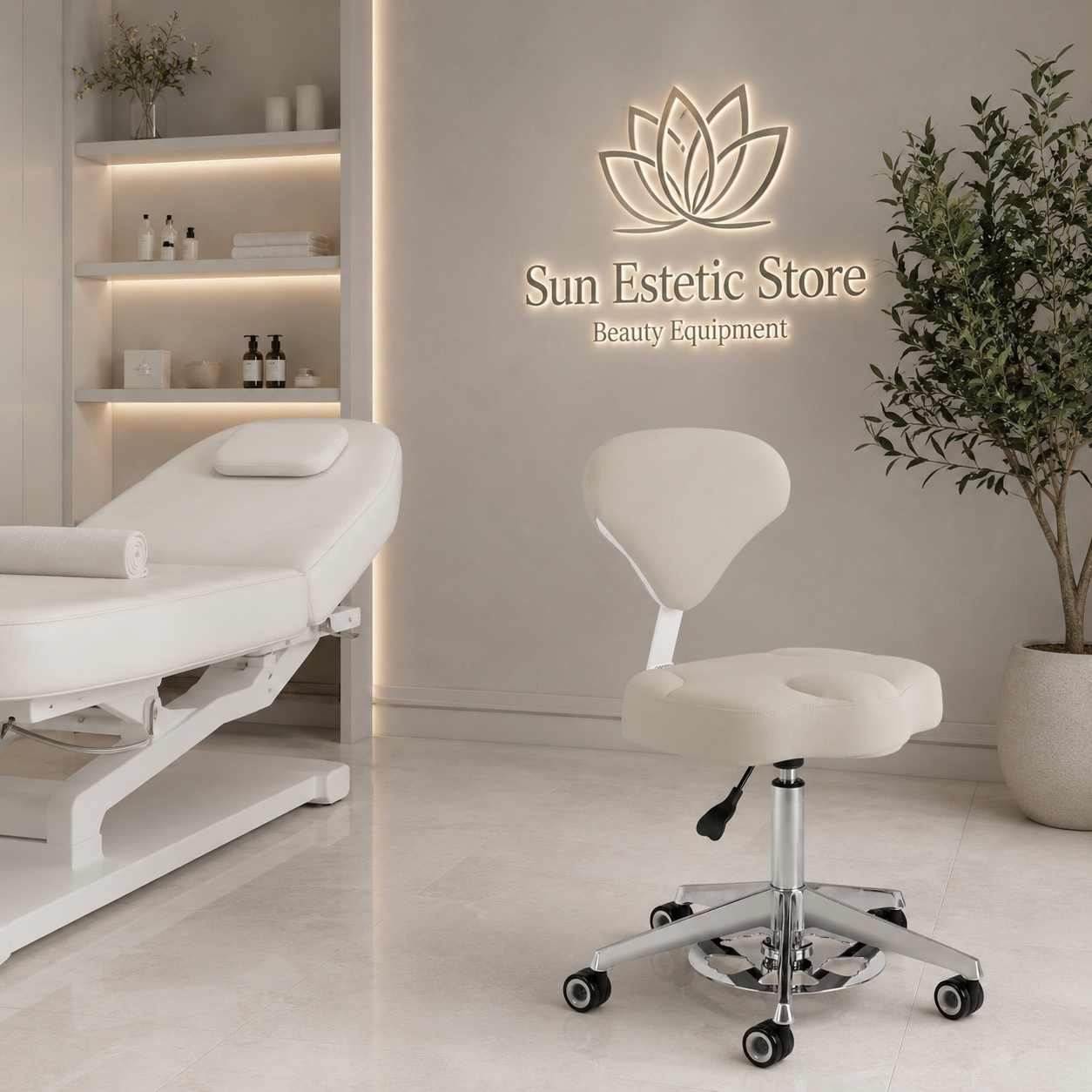 NESTA 156-F: Sgabello Cosmetico Ergonomico Regolabile