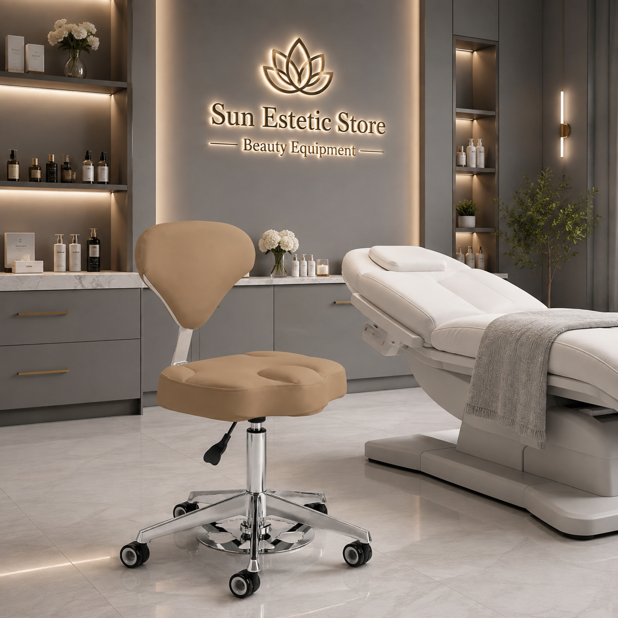 NESTA 156-F: Sgabello Cosmetico Ergonomico Regolabile
