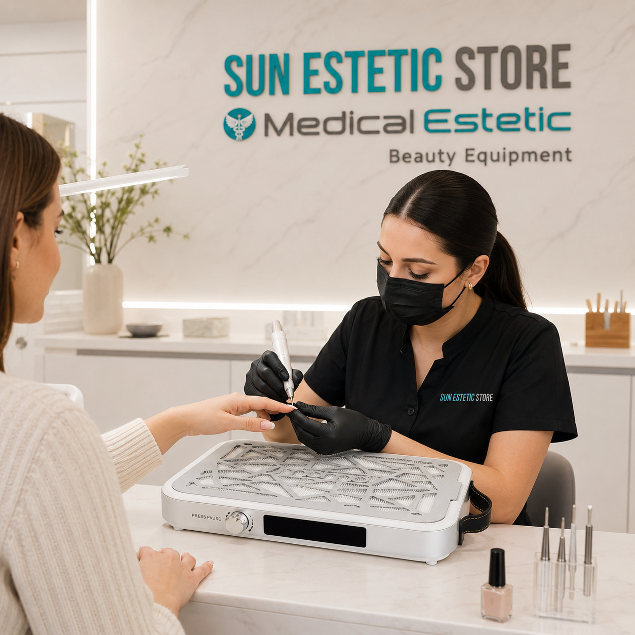 Momo P35 Aspiratore Polvere per Manicure e Pedicure