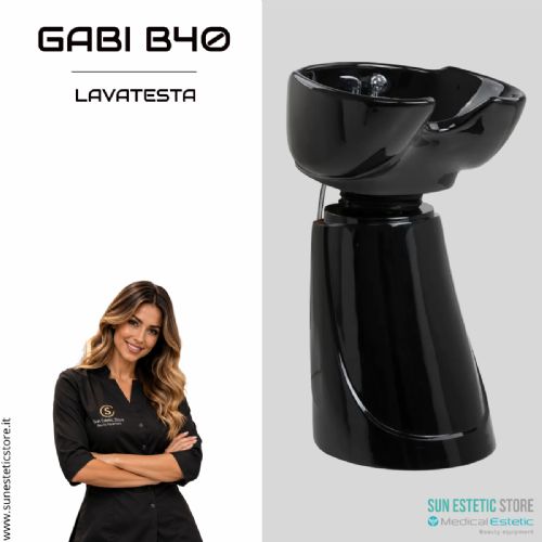 Gabi B40 – Postazione Lavacapelli indipendente a Colonna Compatta per Saloni