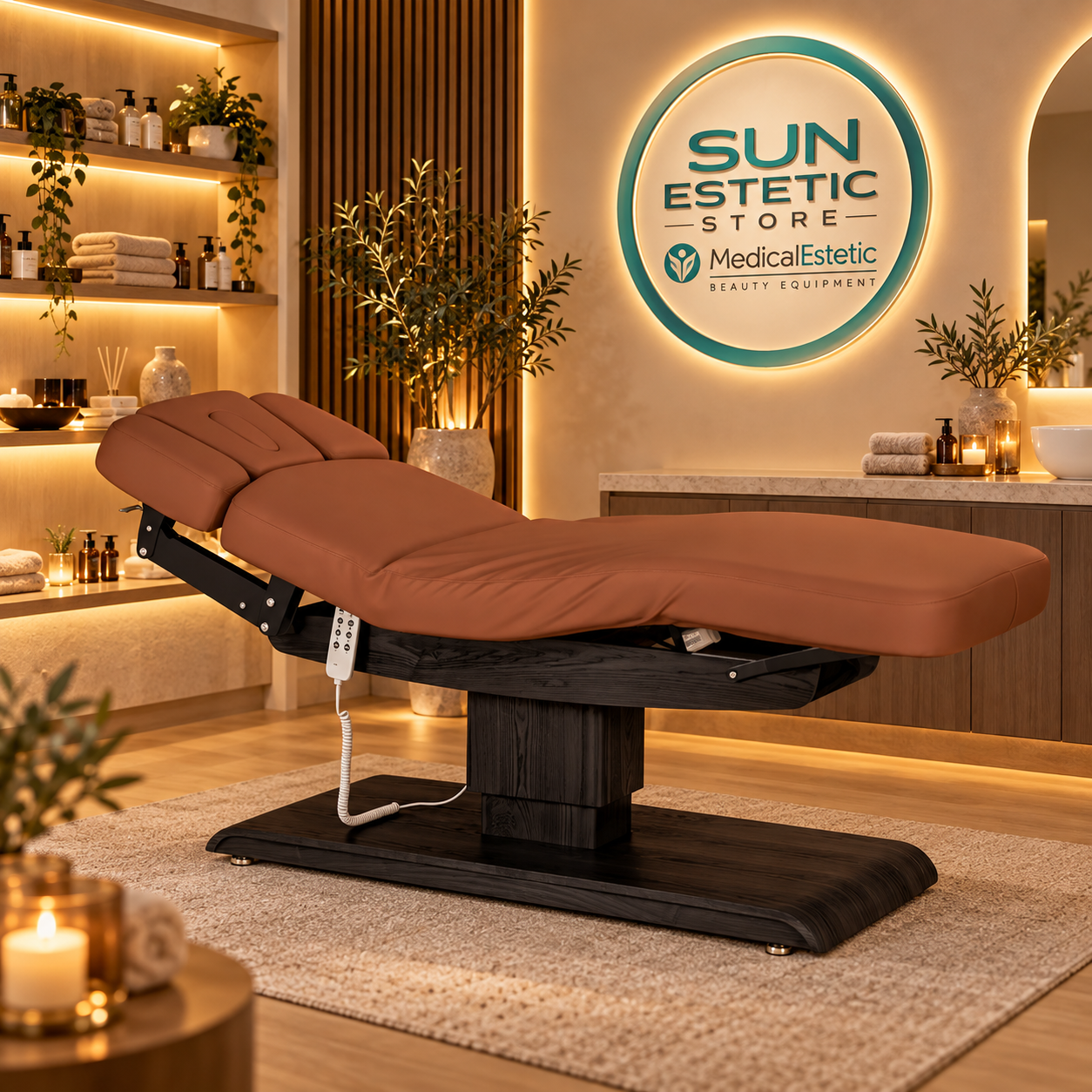 Sillon Relax SPA – Lettino Elettrico con Base Nera per Estetica e Centri Benessere