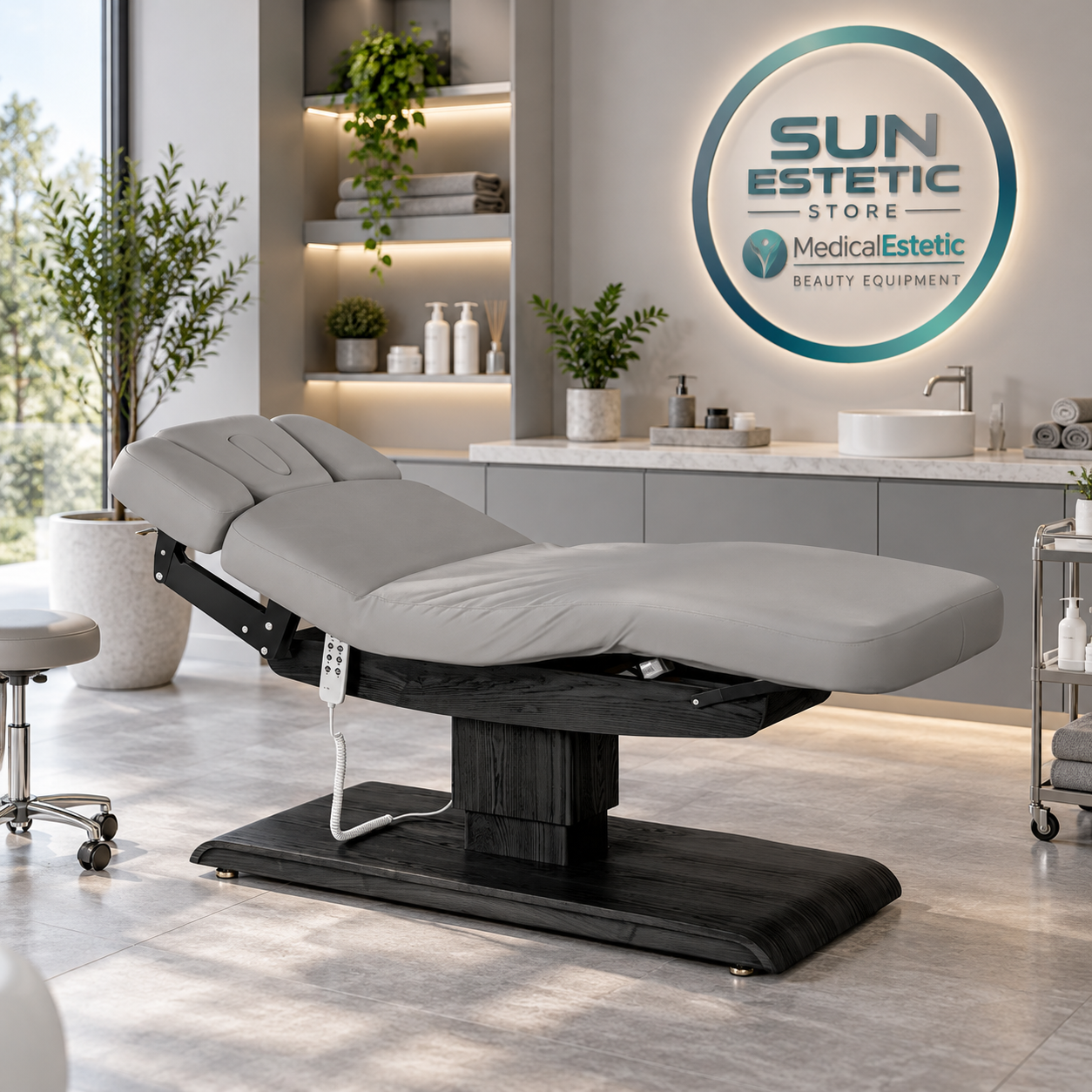 Sillon Relax SPA – Lettino Elettrico con Base Nera per Estetica e Centri Benessere