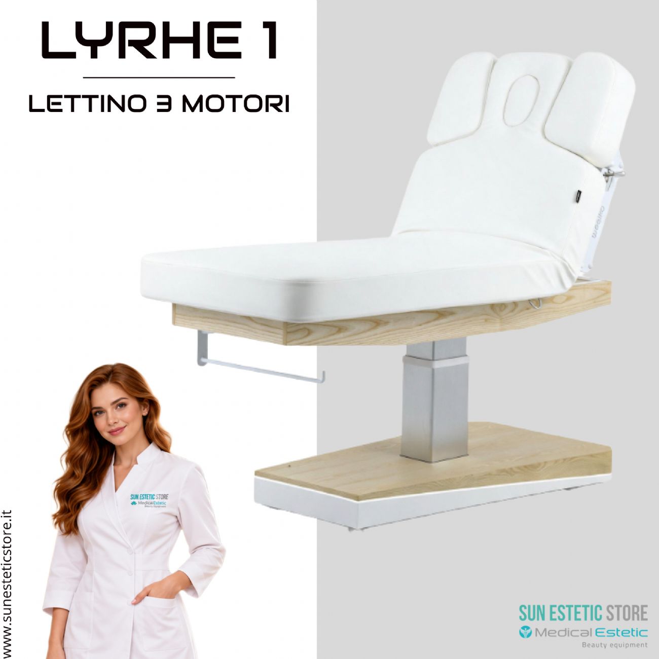 Lyrhe 1 – Lettino Riscaldato 3 Motori per SPA e Cabine Wellness
