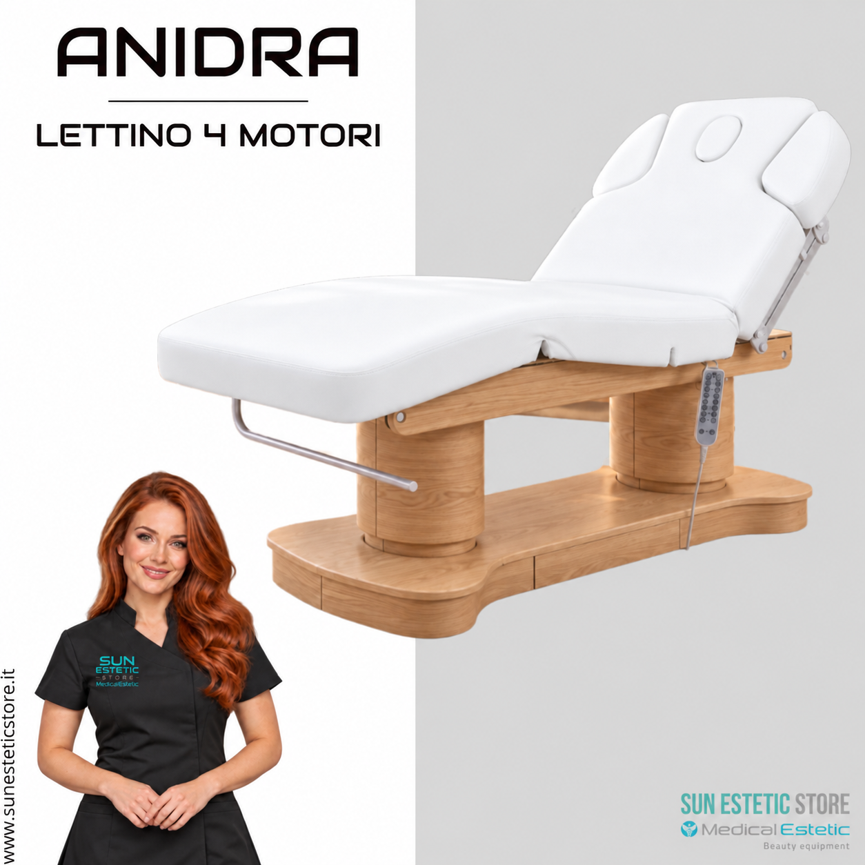 Anidra – Lettino SPA Elettrico 4 Motori con 3 Memorie