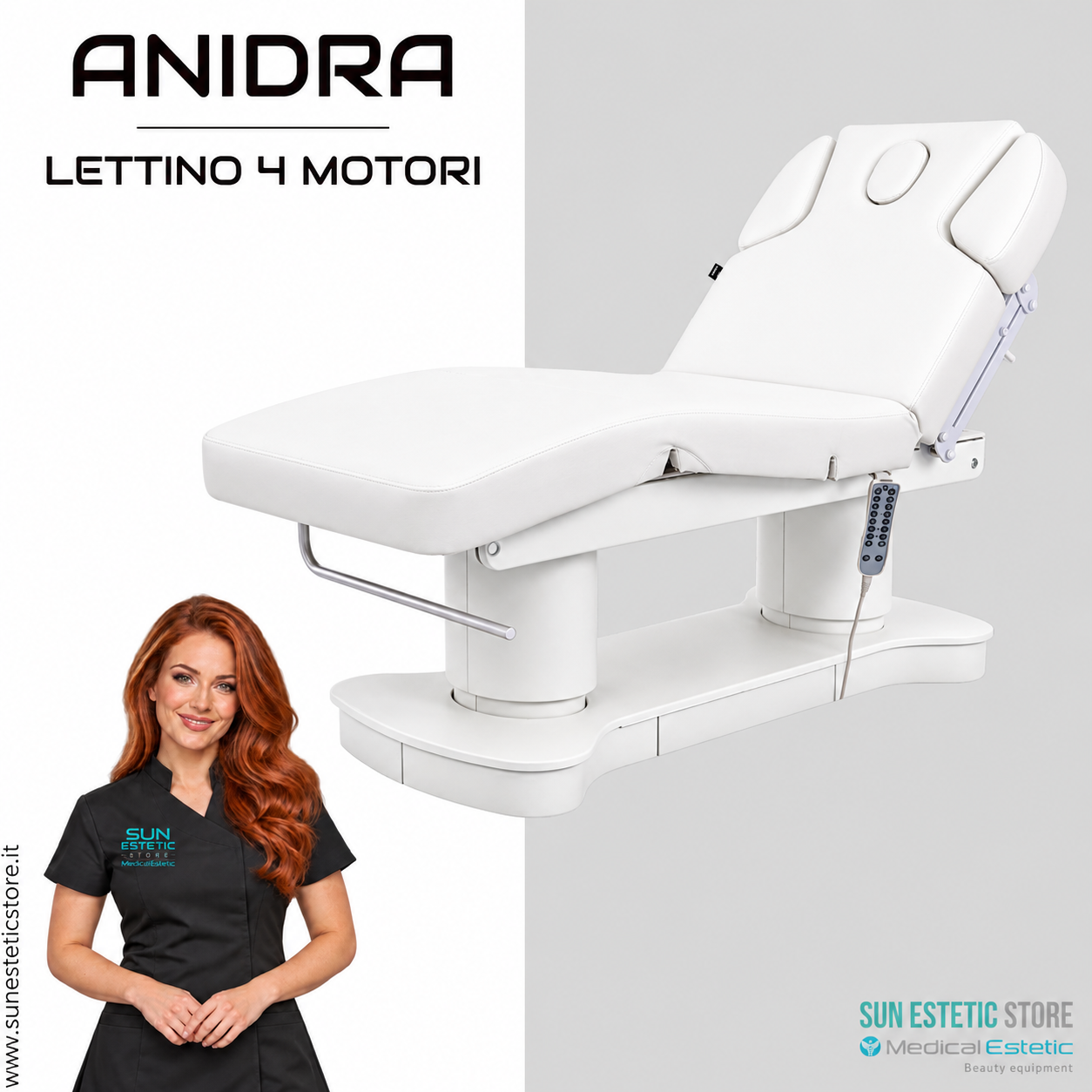Anidra – Lettino SPA Elettrico 4 Motori con 3 Memorie