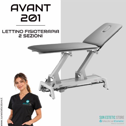Avant-201 Lettino fisioterapia elettrico 2 sezioni metallo comando perimetrale