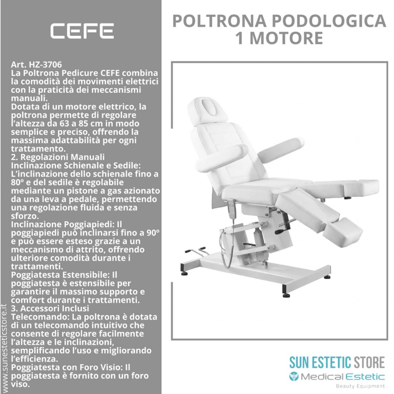 CEFE Poltrona pedicure 1 motore