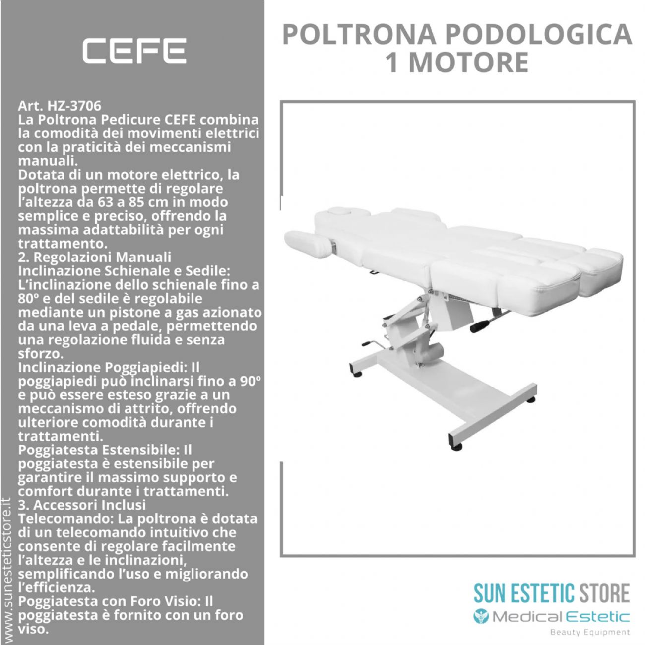 CEFE Poltrona pedicure 1 motore