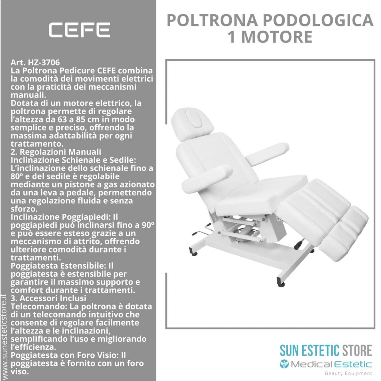 CEFE Poltrona pedicure 1 motore