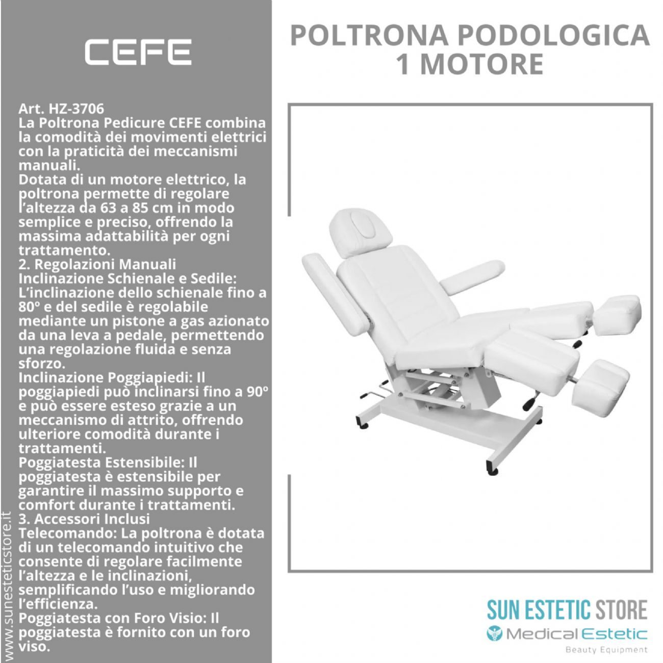 CEFE Poltrona pedicure 1 motore