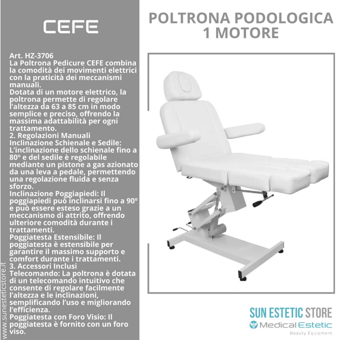 CEFE Poltrona pedicure 1 motore