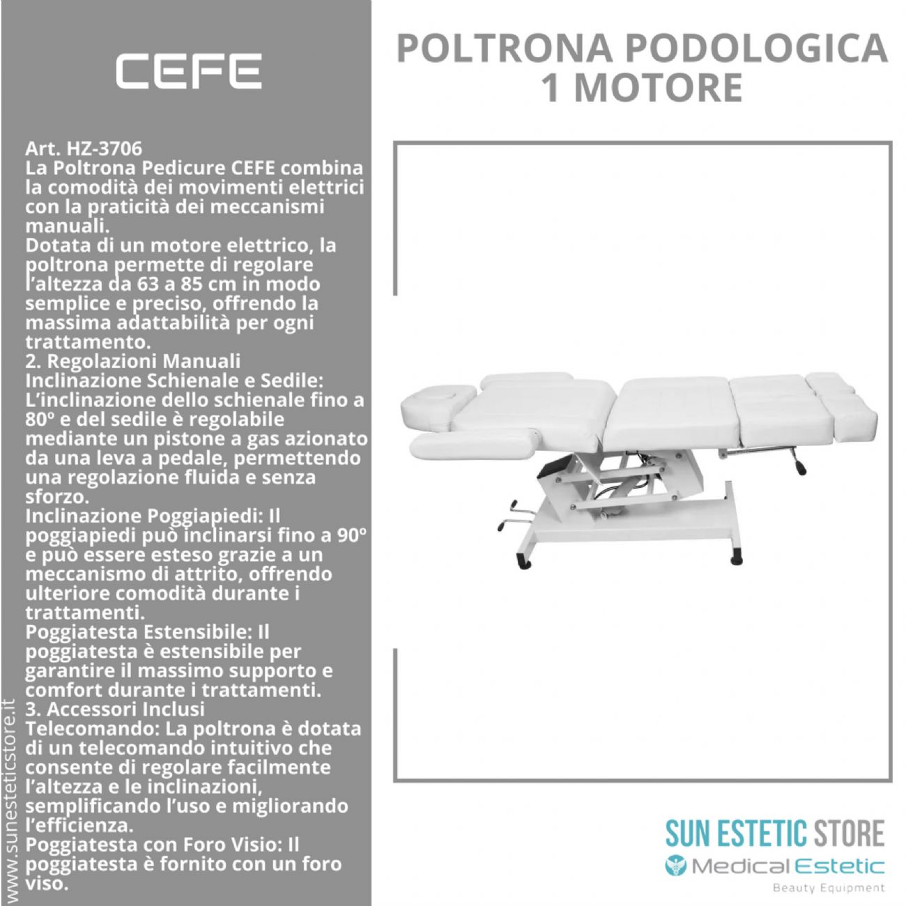 CEFE Poltrona pedicure 1 motore