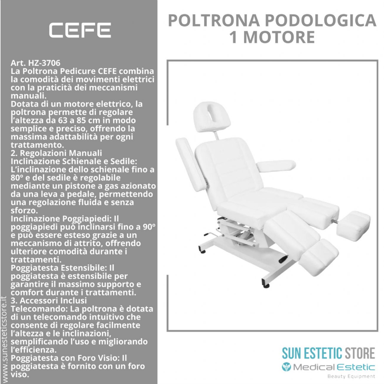 CEFE Poltrona pedicure 1 motore