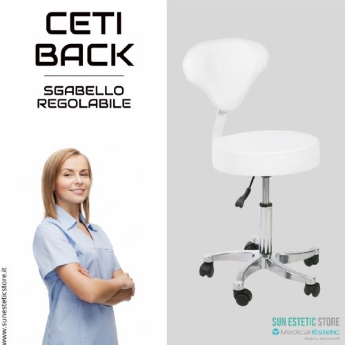 CETI BACK Sgabello regolabile con schienale