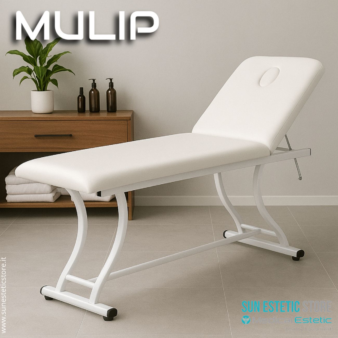 MULIP Lettino massaggio in metallo 1 snodo