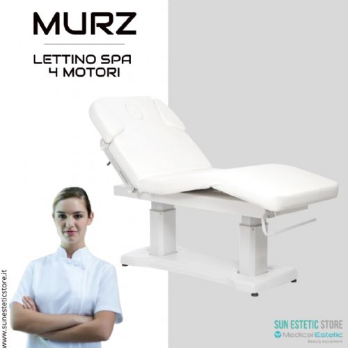 MURZ Lettino elettrico spa 4 motori colore bianco