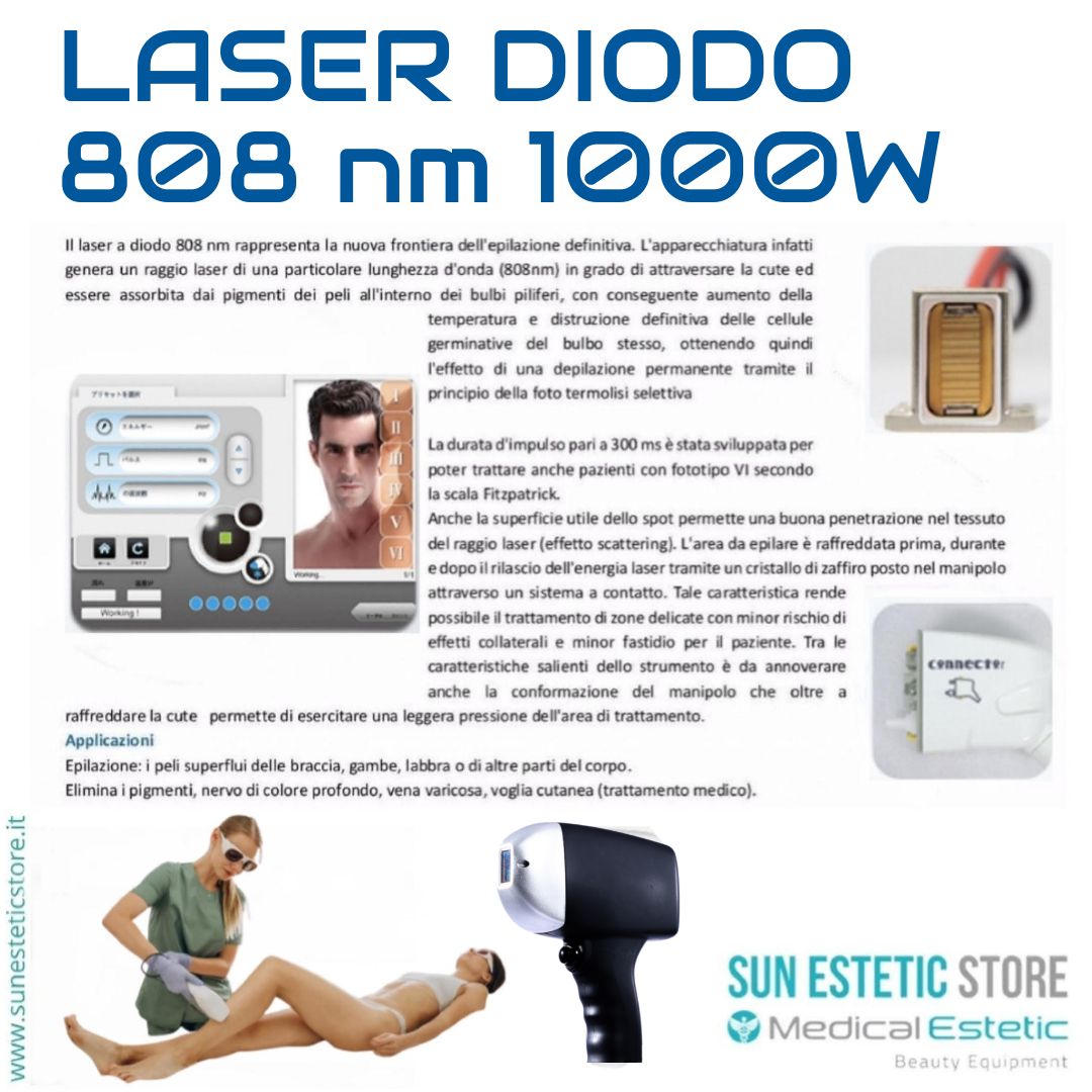 iKhona Laser diodo 808 portatile 1000W