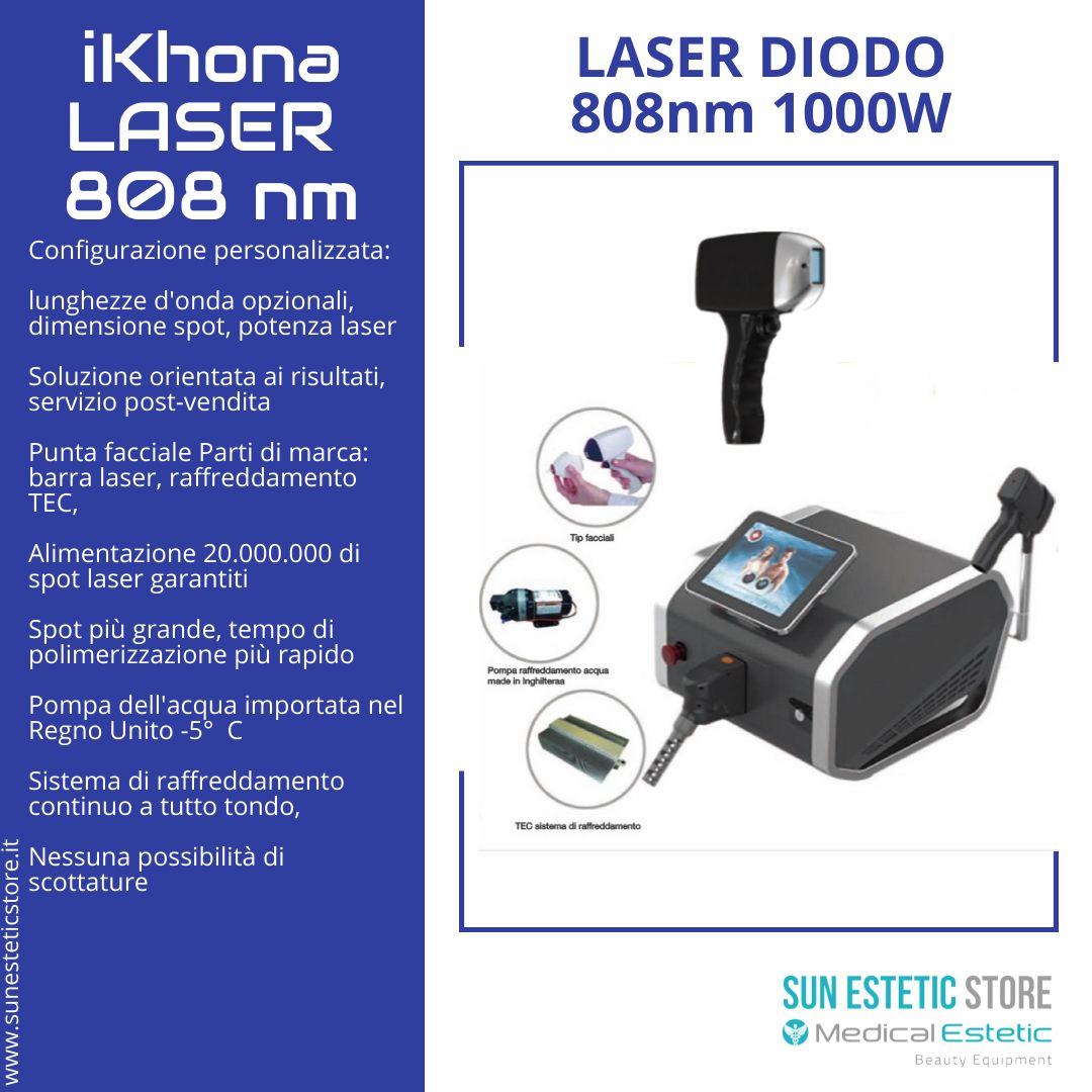 iKhona Laser diodo 808 portatile 1000W