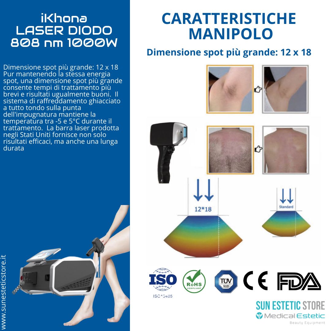 iKhona Laser diodo 808 portatile 1000W