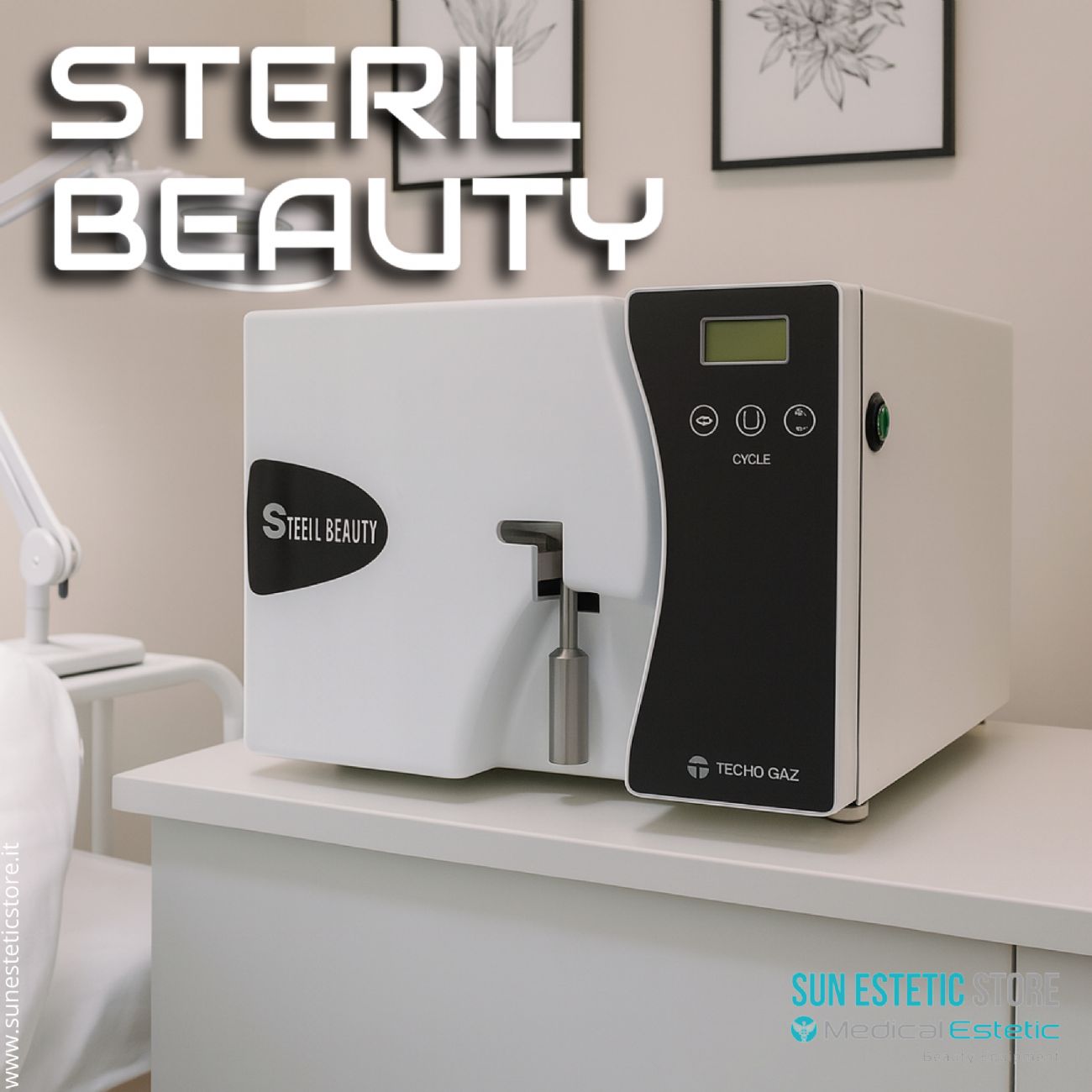 Steril Beauty Autoclave a vapore 7 Lt sterilizzazione attrezzi estetica
