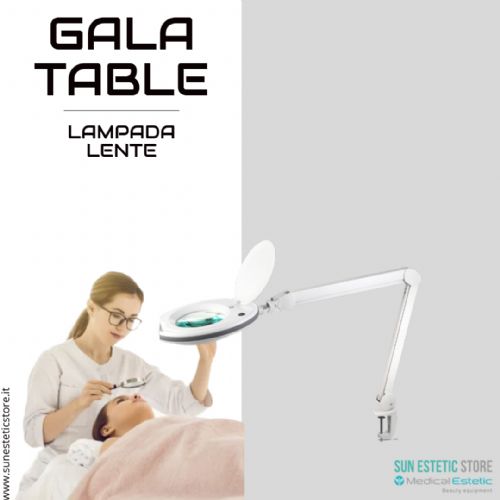 GALA TABLE Lampada lente led da tavolo completa di morsetto