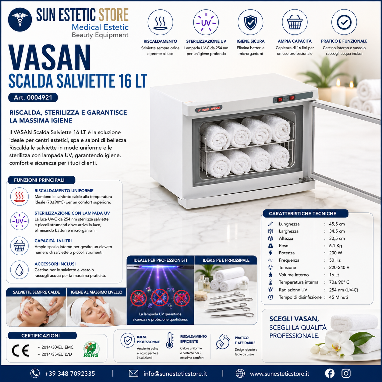 VASAN Scalda salviette 16 Lt