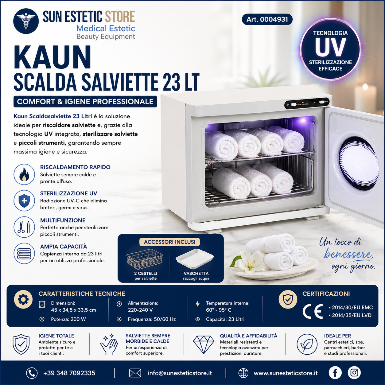 KAUN Scalda salviette 23 Lt
