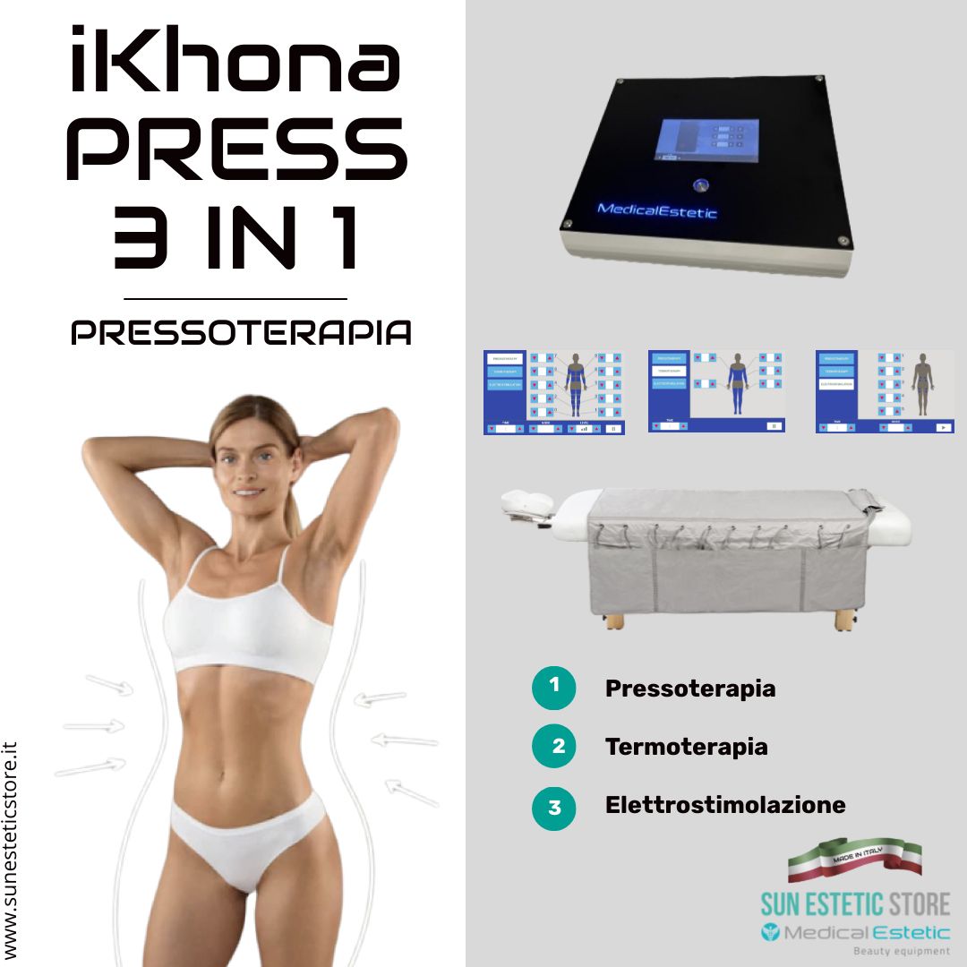 iKhona Press 3 IN 1 Pressoterapia + infrarossi + elettrostimolatore