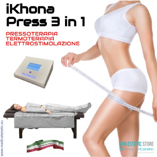 iKHONA PRESS 3 IN 1 Pressoterapia + infrarossi + elettrostimolatore