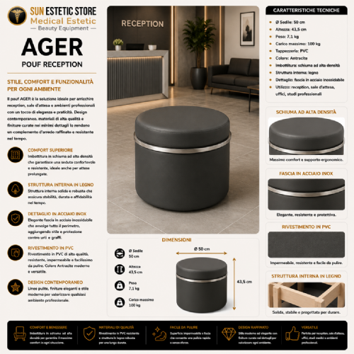 Ager Pouf reception arredamenti ingresso