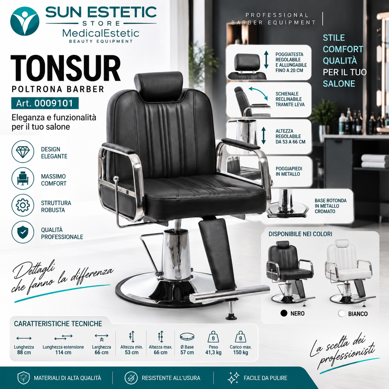 TONSUR Poltrona barber