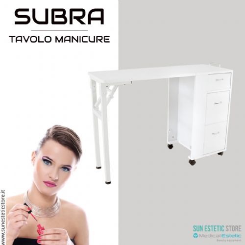 SUBRA Tavolino manicure unghie nails pieghevole