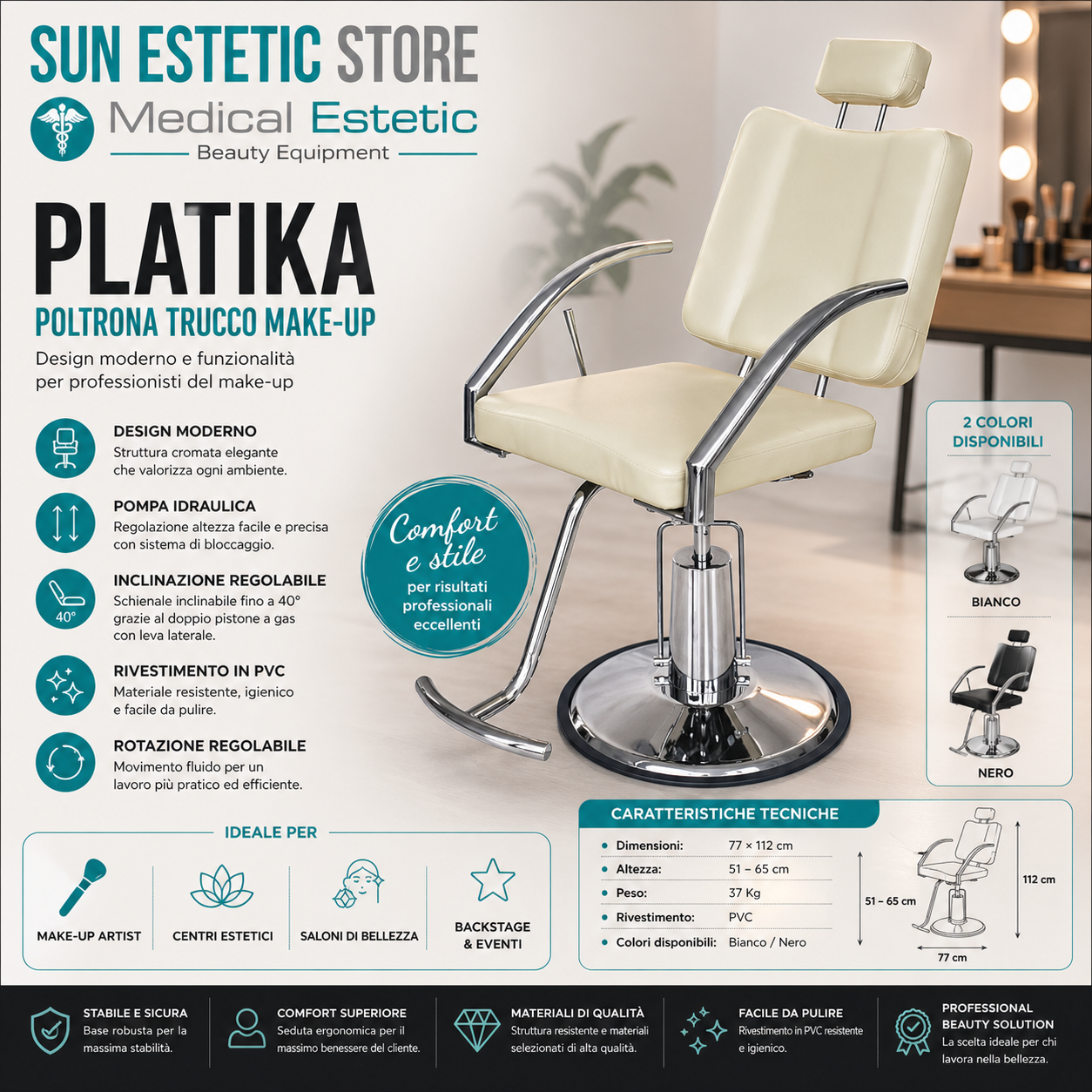 PLATYKA<br />poltrona trucco