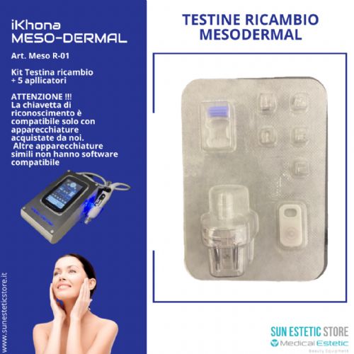 Blister N°1 KIT testine ricambio per apparecchiatura Mesodermal mesoterapia