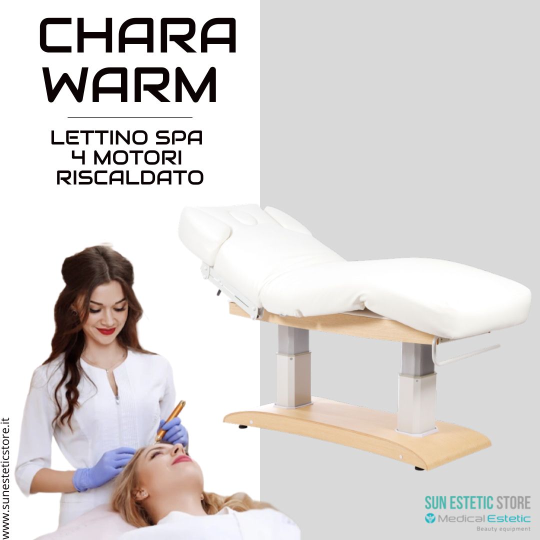 Chara lettino riscaldato 4 motori massaggi spa estetica centro