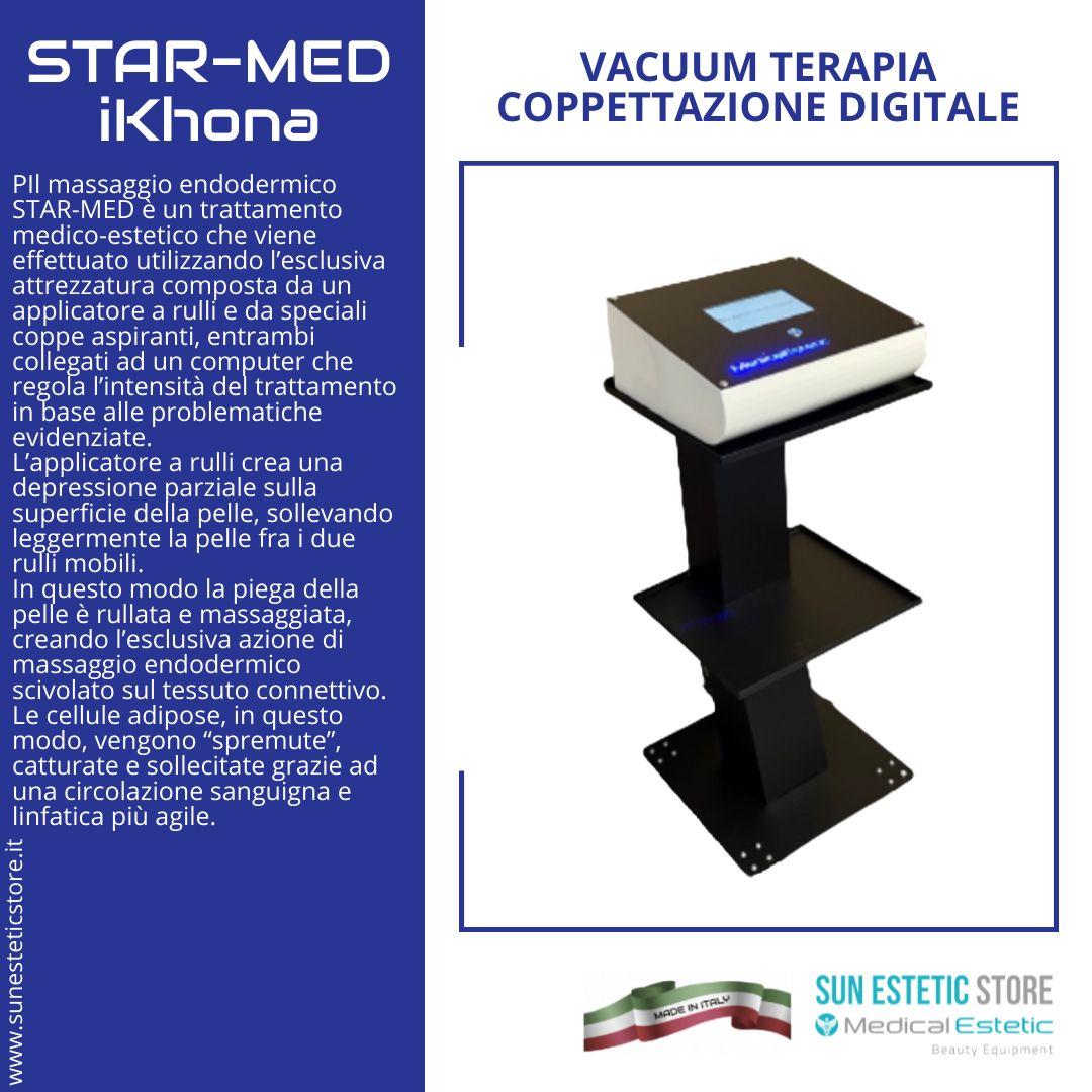 iKhona Star Med Vacuum terapia digitale professionale trattamenti massaggio endodermico estetica