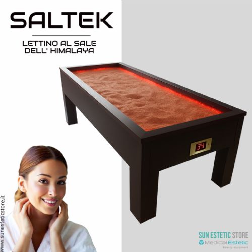 Saltek lettino al sale himalayano termoriscaldato con cromopterapia estetica massaggi