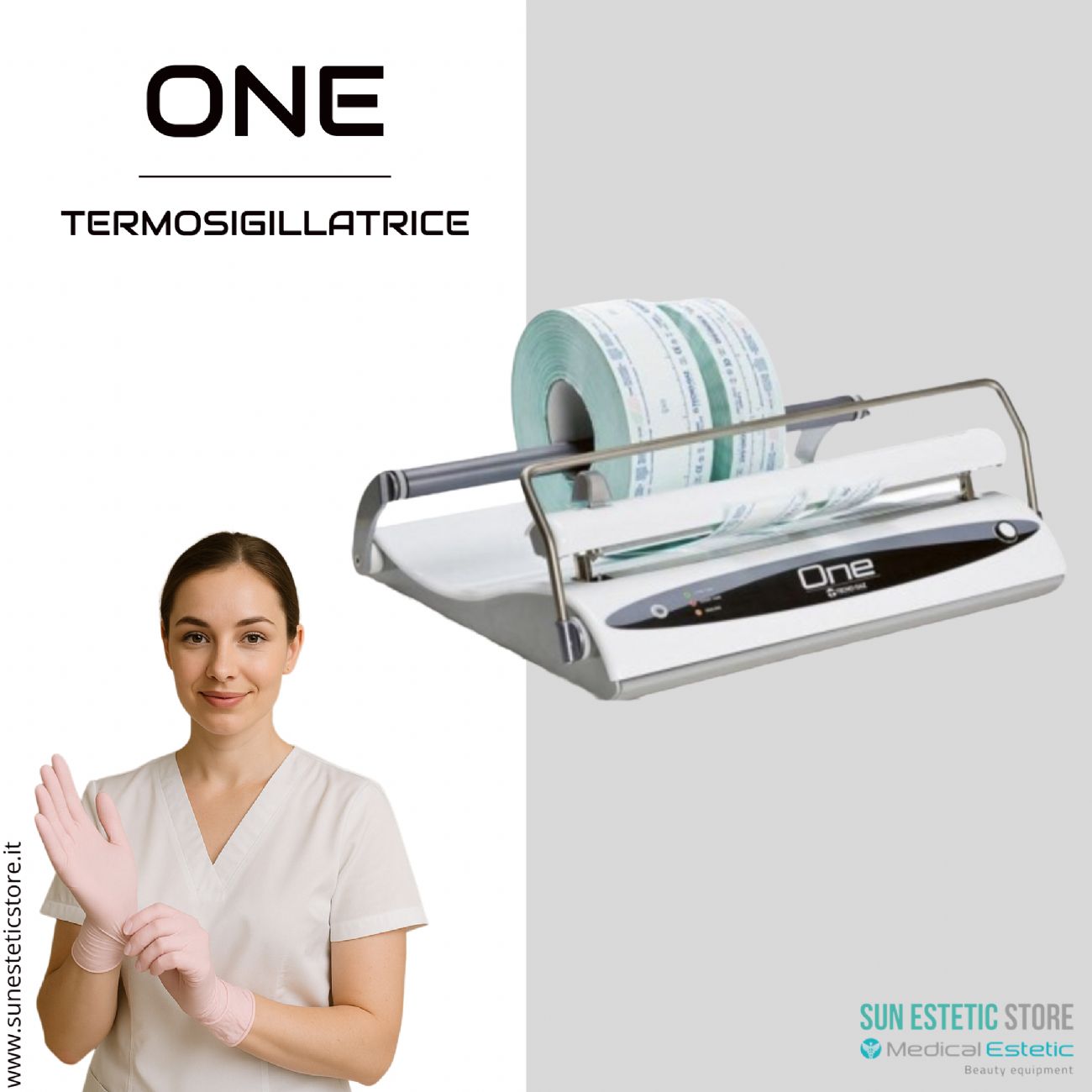 One termosigillatrice buste per autoclave sterilizzazione disinfezione attrezzi